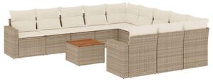 VidaXL Polyrattan Kerti Ülőgarnitúra - Bézs - 12 részes