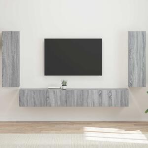 VidaXL TV falit kabinet szett 4 pcs Szürke Sonoma Faanyag
