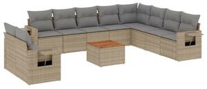 VidaXL Polyrattan Kerti Ülőgarnitúra - 11 részes