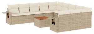 VidaXL Polyrattan Kerti Ülőgarnitúra - 12 részes - Bézs