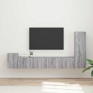 VidaXL TV szekrény garnitúra 3 pcs Szürke Sonoma Faanyag