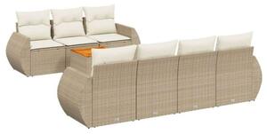 VidaXL Polyrattan Kerti Ülőgarnitúra - 8 részes - Bézs