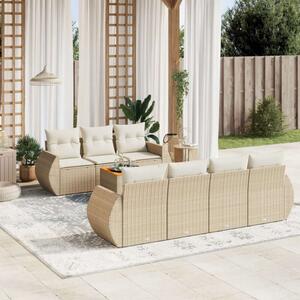 VidaXL Polyrattan Kerti Ülőgarnitúra - 8 részes - Bézs