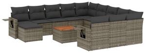 VidaXL Polyrattan Kerti Ülőgarnitúra - 13 részes - Szürke