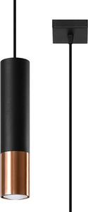 Sollux Lighting Loopez függőlámpa 1x40 W fekete-réz SL.0946