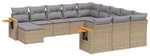 VidaXL Polyrattan Kerti Ülőgarnitúra - 11 részes - Bézs