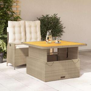 VidaXL Polyrattan Kerti Garnitúra - 2 Fős