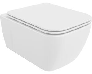 Mexen Margo Rimless WC-csésze lassan záródó, vékony duroplaszt ülőkével, fényes fehér - 30420900