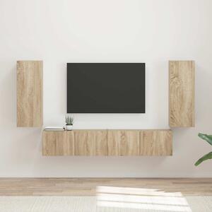 VidaXL TV falit kabinet szett 4 pcs Sonoma tölgy Faanyag