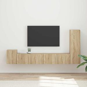 VidaXL TV szekrény garnitúra 3 pcs Sonoma tölgy Faanyag