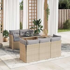 VidaXL Polyrattan Kerti Ülőgarnitúra - 6 részes - Bézs