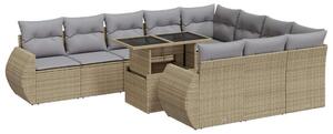 VidaXL Polyrattan Kerti Ülőgarnitúra - 11 részes - Bézs