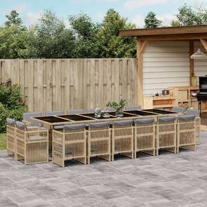 VidaXL Polyrattan Kerti Étkezőgarnitúra - 17 részes