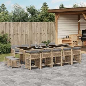 VidaXL Polyrattan Kerti Étkezőgarnitúra - 15 részes