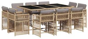 VidaXL Polyrattan Kerti Étkezőgarnitúra - 11 részes