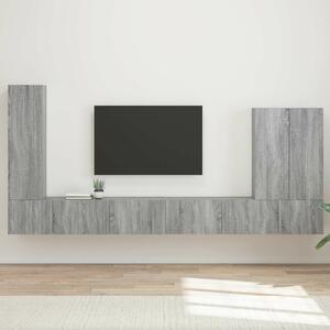 VidaXL TV falit kabinet szett Falra szerelhető 6 pcs Szürke Sonoma