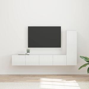 VidaXL TV szekrény garnitúra 3 pcs Magas Fényű Fehér Faanyag
