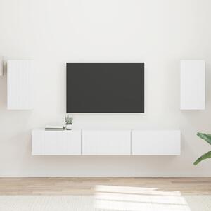 VidaXL TV szekrény garnitúra Falra szerelhető 5 pcs Fehér Faanyag