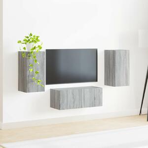 VidaXL TV szekrény garnitúra 6 pcs Szürke Sonoma Faanyag