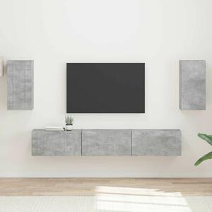 VidaXL TV szekrény garnitúra 5 pcs Beton Szürke Faanyag