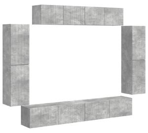VidaXL TV szekrény 8 pcs Beton Szürke