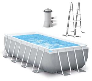 Intex 488x244cm Fémvázas medence, szivattyúval és létrával (26792)