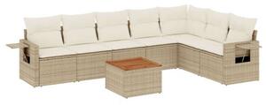 VidaXL Polyrattan Kerti Ülőgarnitúra - 8 részes - Bézs