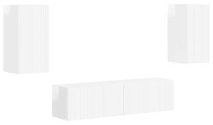 VidaXL 2 pcs Magas Fényű Fehér