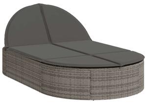 VidaXL Dupla Napozóágy - Polyrattan - 200cm