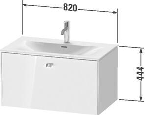 Duravit Brioso szekrény 82x47.9x44.4 cm Függesztett, mosdó alatti fehér BR421201818