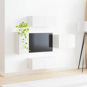 VidaXL TV falit kabinet szett Falra szerelhető 4 pcs Fehér Faanyag