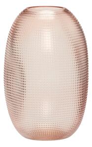 Glam rózsaszín üveg váza, magasság 20 cm - Hübsch