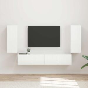 VidaXL TV falit kabinet szett 4 pcs Magas Fényű Fehér Faanyag