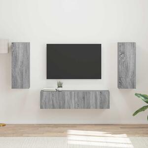 VidaXL TV szekrény garnitúra 2 pcs Szürke Sonoma Faanyag