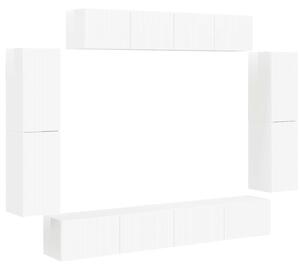 VidaXL TV szekrény 8 pcs Magas Fényű Fehér