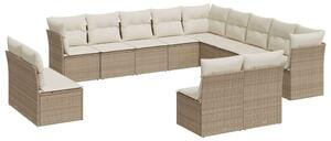 VidaXL Polyrattan Kerti Ülőgarnitúra - 13 részes - Bézs