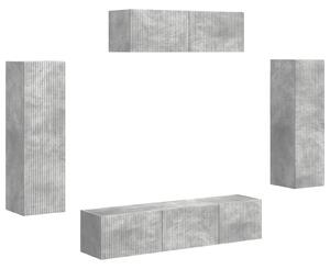 VidaXL TV szekrény 5 pcs Beton Szürke