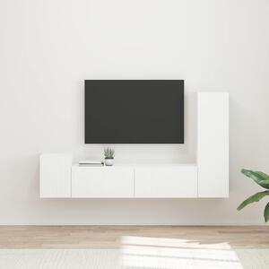 VidaXL TV szekrény garnitúra Falra szerelhető 4 pcs Fehér Faanyag