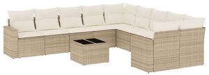 VidaXL Polyrattan Kerti Ülőgarnitúra - 11 részes - Bézs