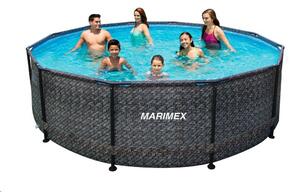 Marimex Florida 305x91cm rattan mintás Fémvázas medence (10340235) - szürke