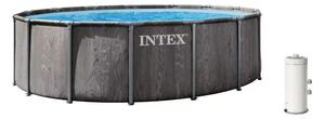 Intex 26742 NP Medence Prism Frame Greywood 457x122 cm 