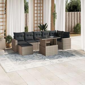 VidaXL Polyrattan Kerti Ülőgarnitúra - 8 részes