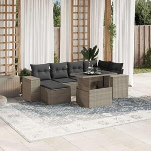 VidaXL Polyrattan Kerti Ülőgarnitúra - 7 részes