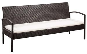 Polyrattan Kerti Bútorszett - 5 részes - Barna