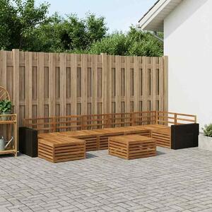 VidaXL Kültéri kanapé szett 8 pcs Természetes
