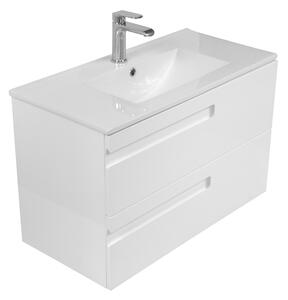 LaVita Floryda szekrény fürdőszobai garnitúrából 80x39.5x50.5 cm Függesztett, mosdó alatti fehér 5908211488127