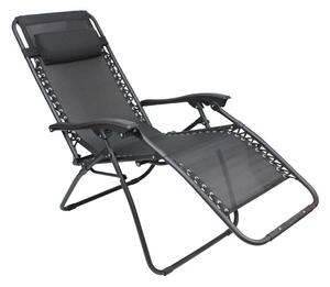 GardenLine kerti nyugágy szett - Fekete - 176 x 65 x 106 cm
