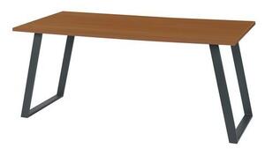 Viva Shape irodai asztal, 120 x 80 x 75 cm, egyenes kivitel, antracit lábakkal, bükk