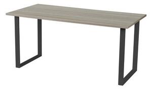 Viva Square irodai asztal, 120 x 80 x 75 cm, egyenes kivitel, antracit lábakkal, osztriga tölgy