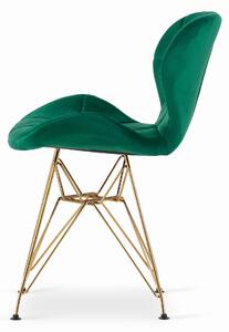PreHouse NEST szék - zöld bársony / arany lábak